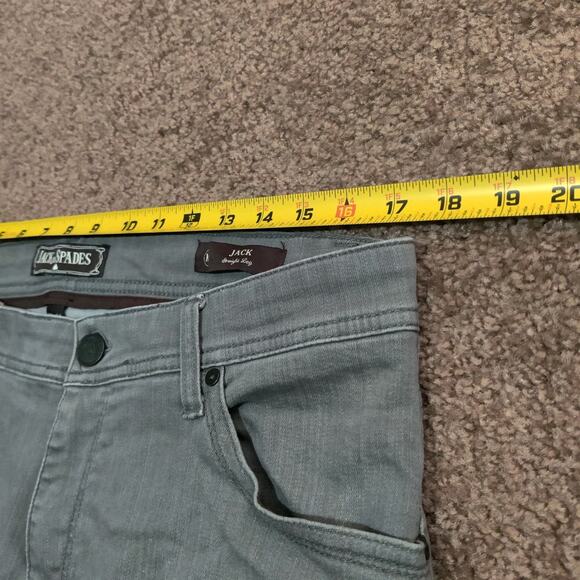 Jack of Spades Jeans Mens 35 x 28 Jack Straight Leg Stretch Ash Black Gray - Picture 7 of 9